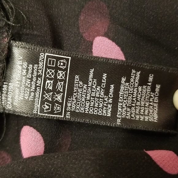 đź’•Super Cute Forever21 Sheer Polka Dot Button Down with Attached Neck Tie - Picture 9 of 10